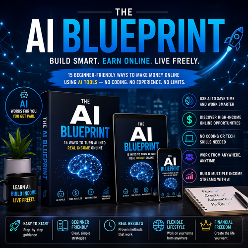 The AI Side Hustle Blueprint - 15 Beginner-Friendly Ways to Earn Online Using ChatGPT, Midjourney & Generative AI — Without Coding or Tech Experience