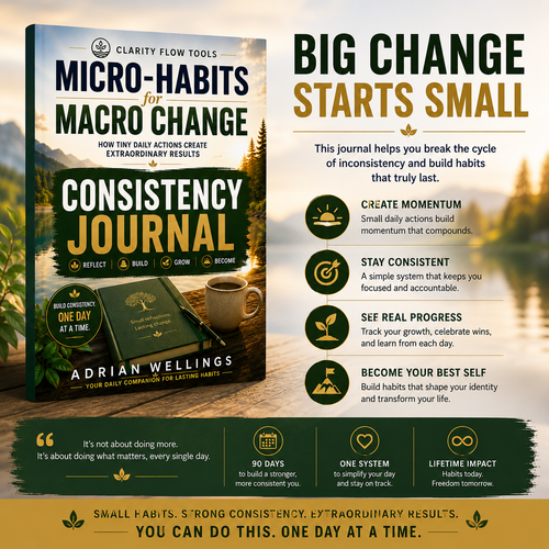 Micro-Habits for Macro Change: Consistency Journal | A Guided 90-Day Journal to Build Lasting Habits Through Small Daily Actions