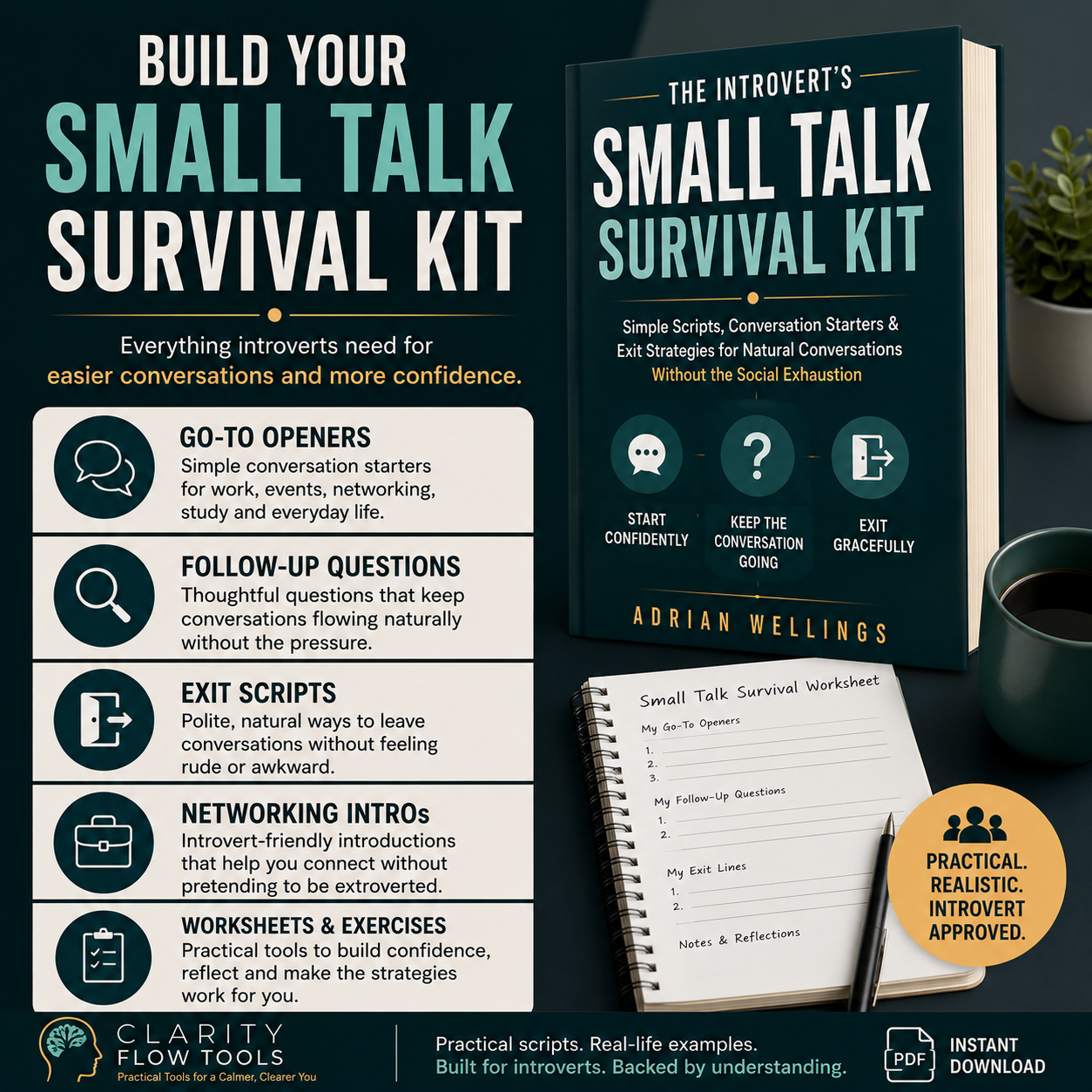 The Introvert's Small Talk Survival Kit - Simple Scripts, Conversation Starters & Exit Strategies for Natural Conversations Without the Social Exhaustion