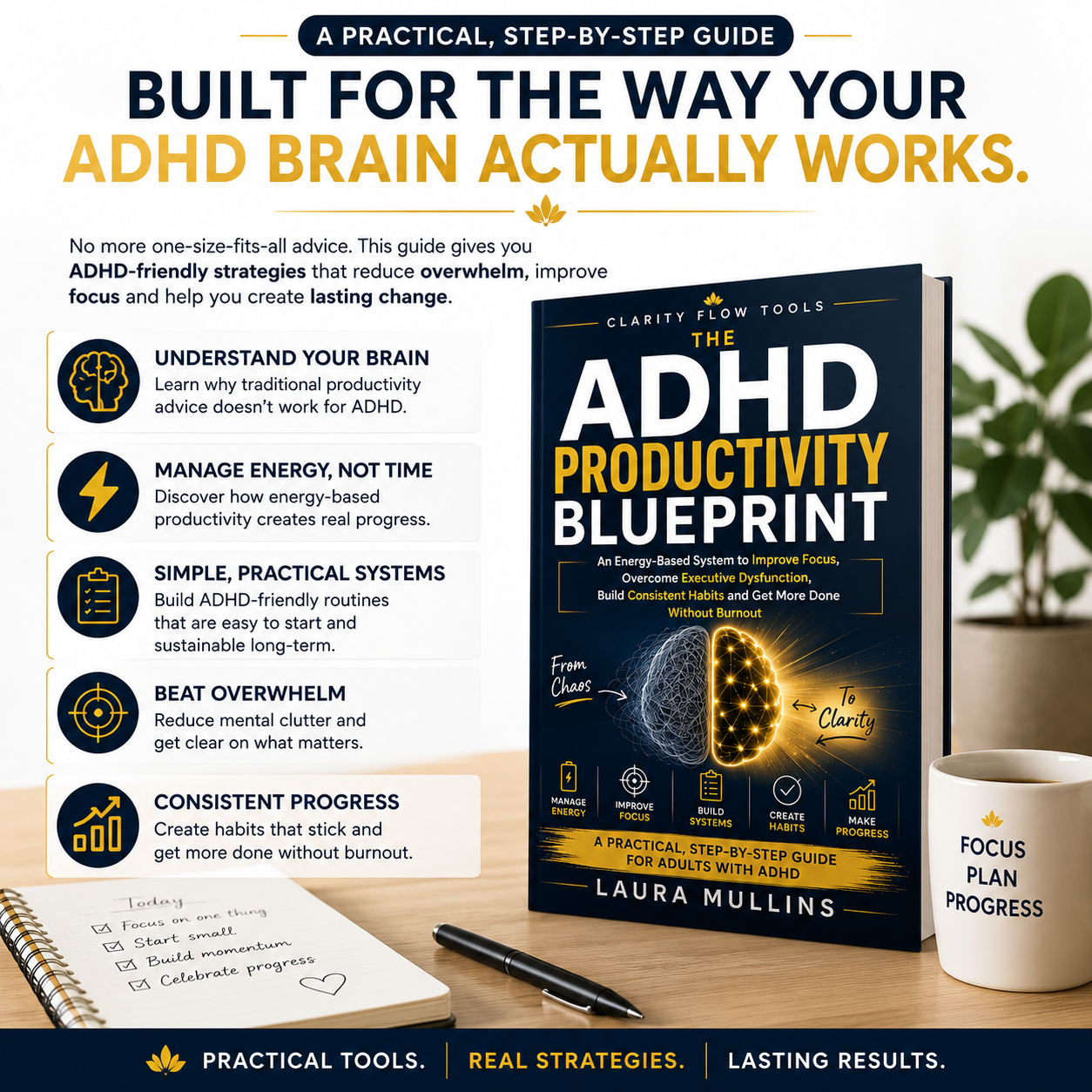 The ADHD Productivity Blueprint | An Energy-Based System to Improve Focus, Overcome Executive Dysfunction, Build Consistent Habits and Get More Done Without Burnout