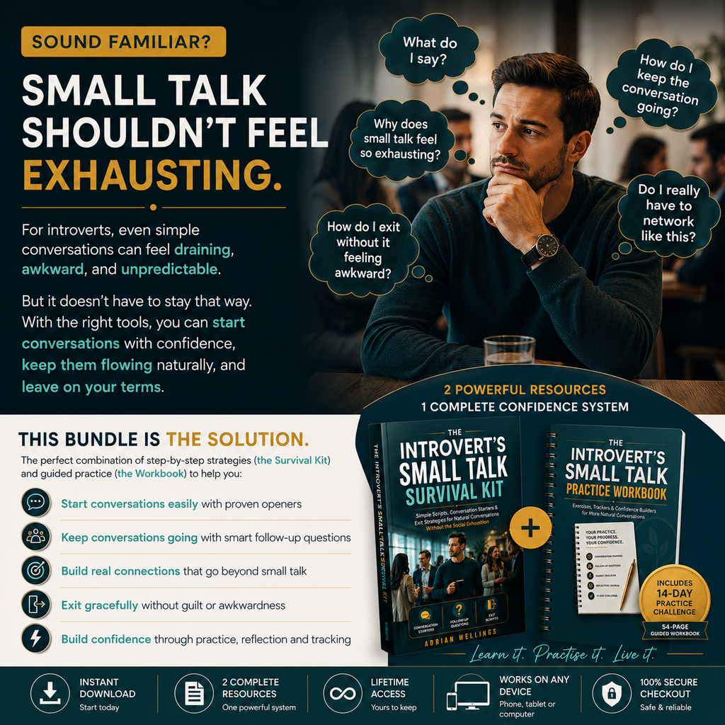 The Introvert's Small Talk Survival Kit Complete System | Includes the Guide + Companion Workbook