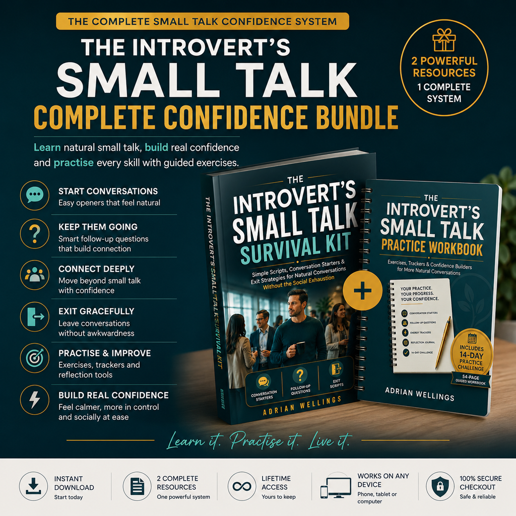 The Introvert's Small Talk Survival Kit Complete System | Includes the Guide + Companion Workbook