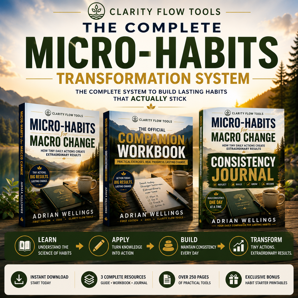 The Complete Micro-Habits Transformation System | Your complete habit-building guide, workbook and journal in one proven system.